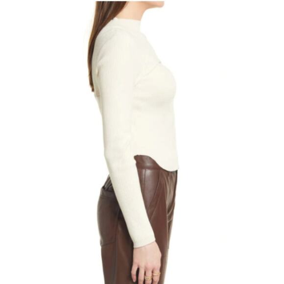 New ~ OPEN EDIT ~ Cutout Detail Cotton Blend Corset Sweater Size Small - Picture 8 of 8